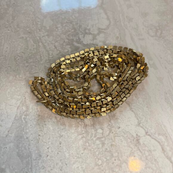 vintage long gold chain necklace 28" Park Lane Signed retro gold TONE - Picture 7 of 10